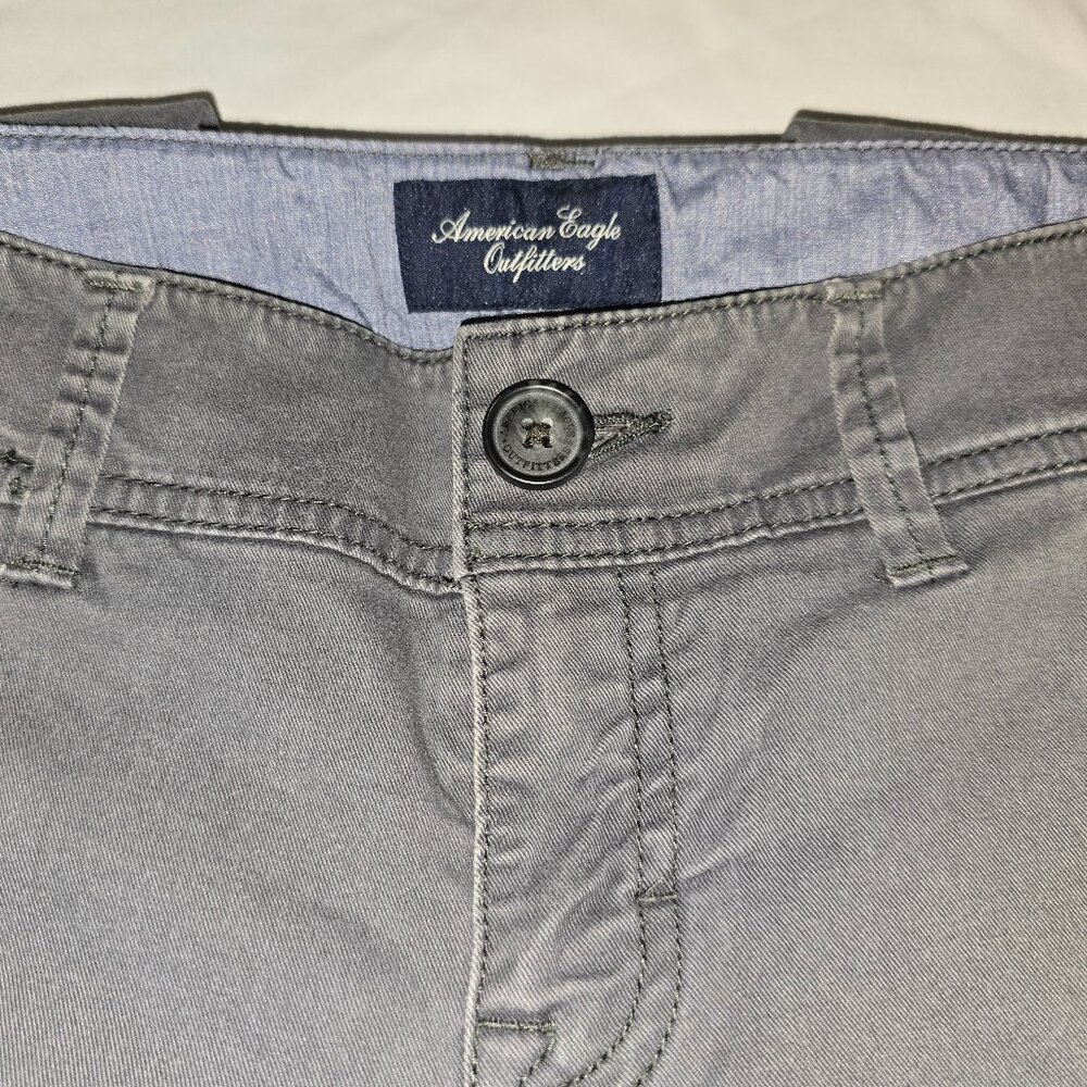 American Eagle Stretch Chinos in Gray, Size 2 Regular, 2012, Style 2076 #4 - Picture 4 of 10